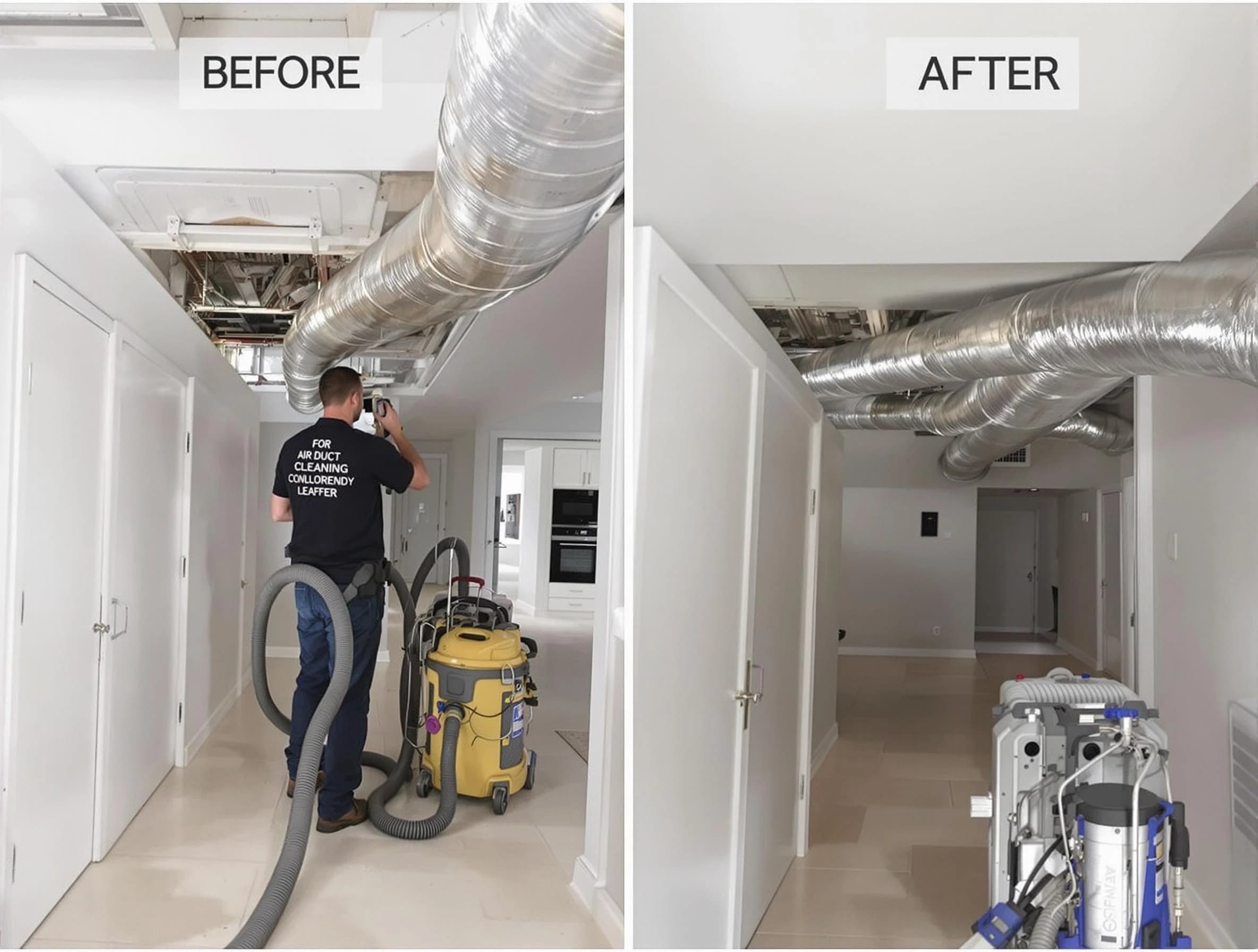 Huntington Beach Air Duct Cleaning professional performing thorough air duct cleaning in Huntington Beach